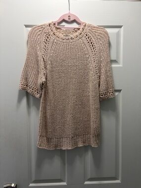 Women's Lightweight Crochet Knit Sweater   Studio Park. XS, but fits like a M.